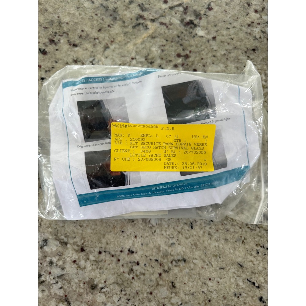 Beneteau Secu Hatch Survival Glass Security Kit 210093 Boat Hardware
